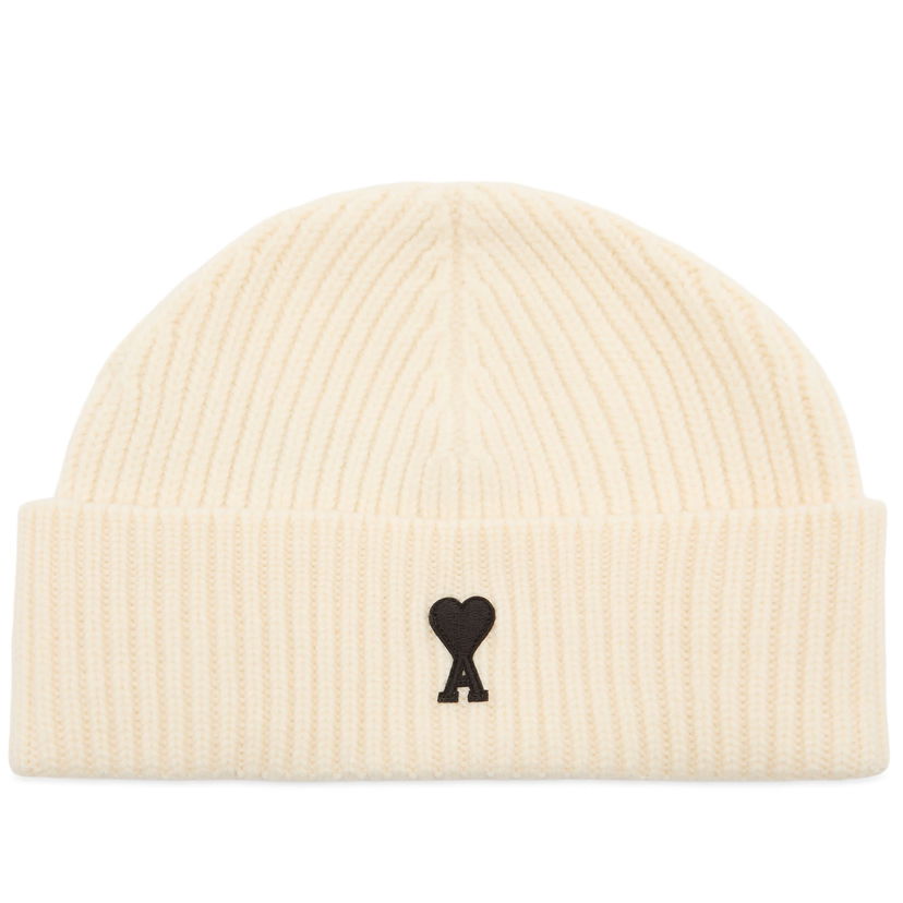 Шапка AMI AMI Paris Felted Merino Wool Beanie Бяло | H25UBO006-018-151H25
