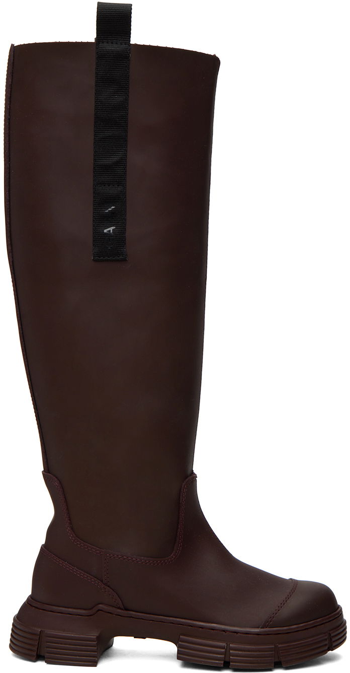 Кецове и обувки GANNI GANNI Country Boots Бургунди | S2072