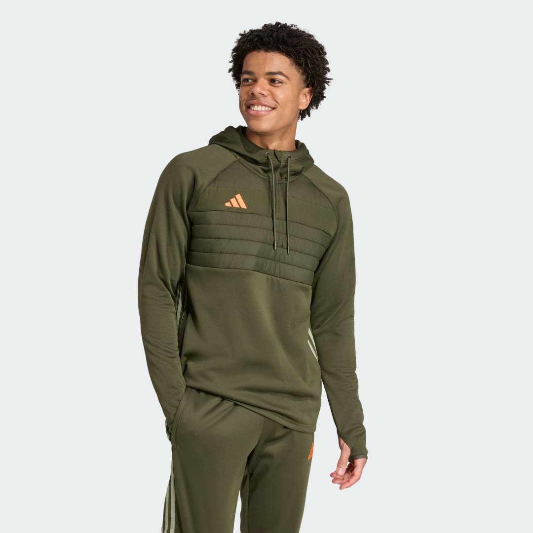 Суитчър adidas Performance Tiro 25 Essentials Winterized Training Hoodie Зелено | JW4589, 0