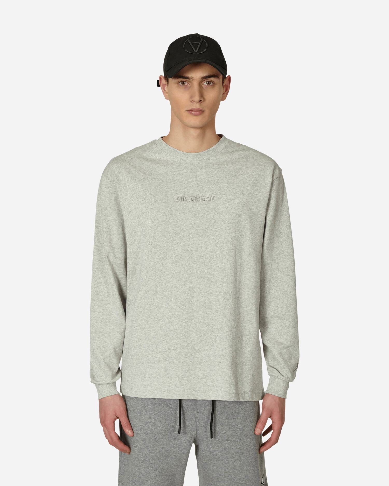 Тениска Jordan Wordmark Longsleeve T-Shirt Сиво | FJ0702-050, 0
