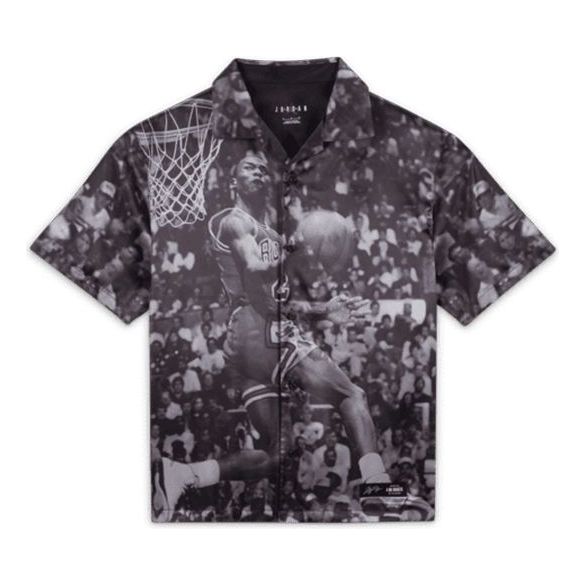 Риза Jordan A Ma Maniere Woven Basketball Button-Up Shirt Черно | DJ9761-010