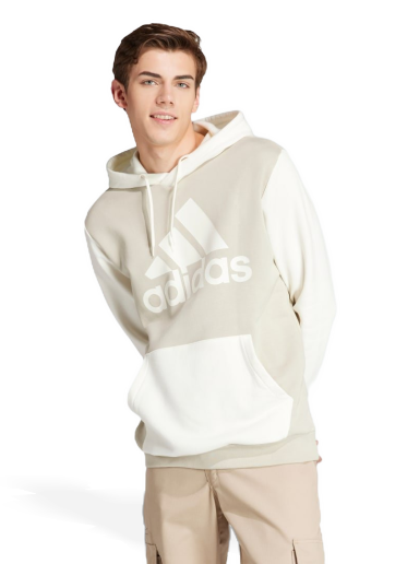 Суитчър adidas Performance Essentials Fleece Big Logo Hoodie Бяло | IR9986