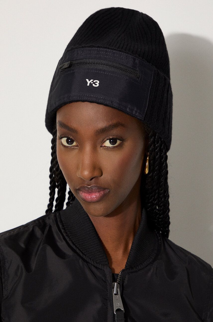 Шапка Y-3 Nylon Patch Beanie Черно | IY9273, 0
