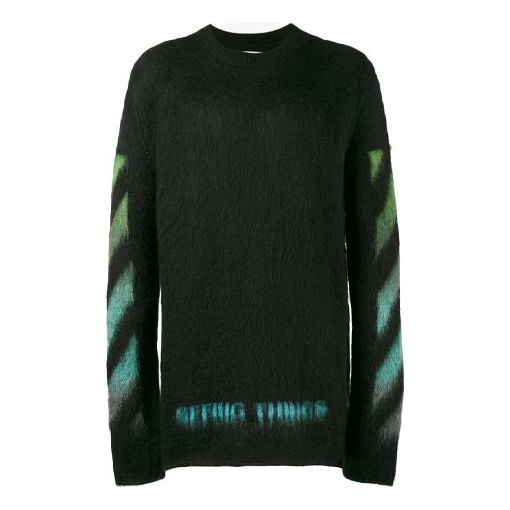 Пуловер Off-White Off-White Gradient Loose Fit Sweater Черно | OMHA036F176500041040, 0