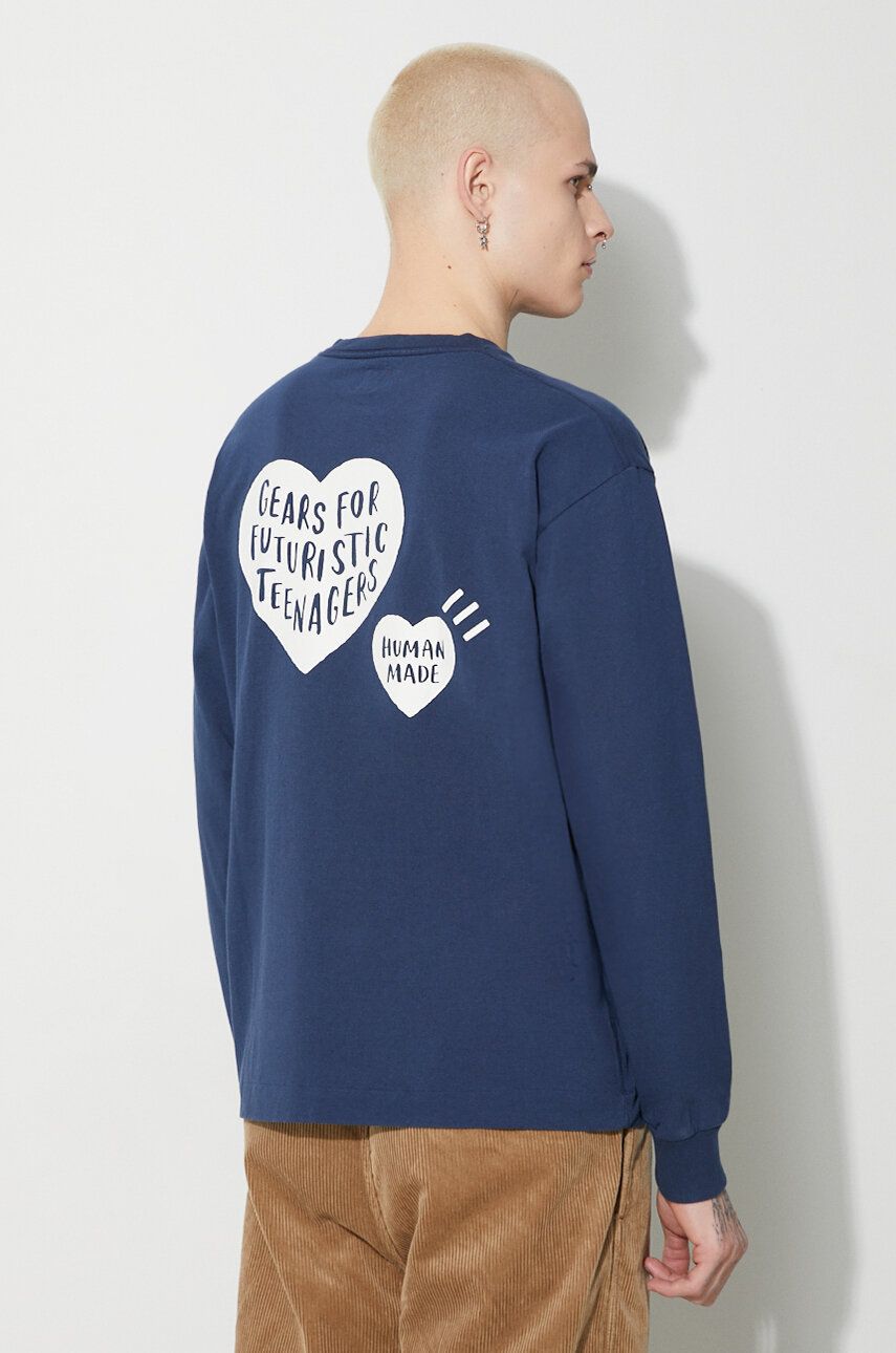 Тениска Human Made Graphic Long Sleeve T-Shirt Синьо | HM26CS009, 0
