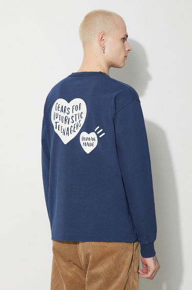 Тениска Human Made Graphic Long Sleeve T-Shirt Синьо | HM26CS009, 0