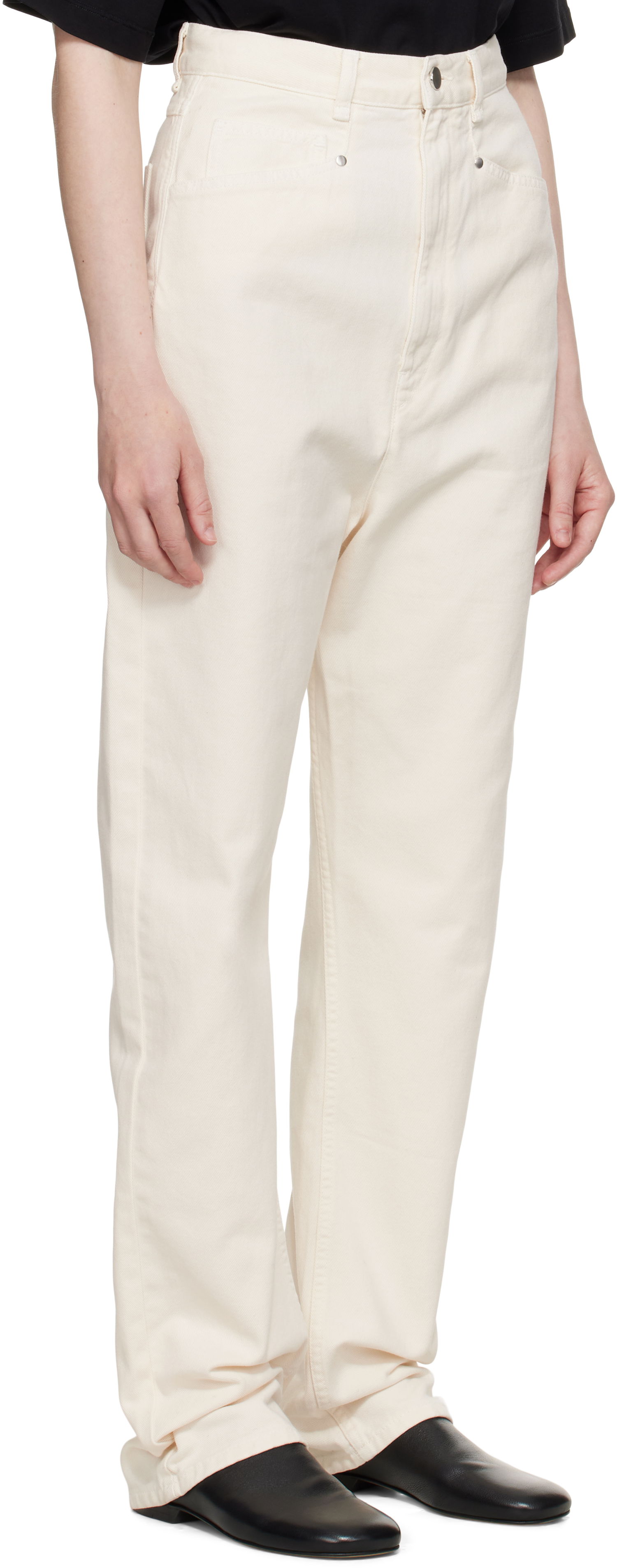 Дънки LEMAIRE Lemaire Dropped Crotch Jeans Бяло | PA1199 LD1034, 1
