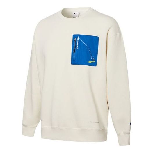 Пуловер Puma Roaringwild Pocket Crew Neck Sweatshirt Бяло | 532596-73
