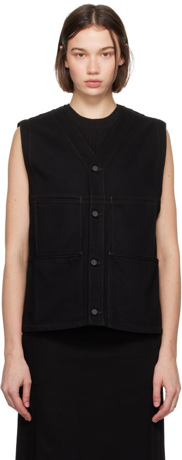 Жилетка LEMAIRE Lemaire Y-Neck Denim Vest Черно | OW1109 LD1004, 0