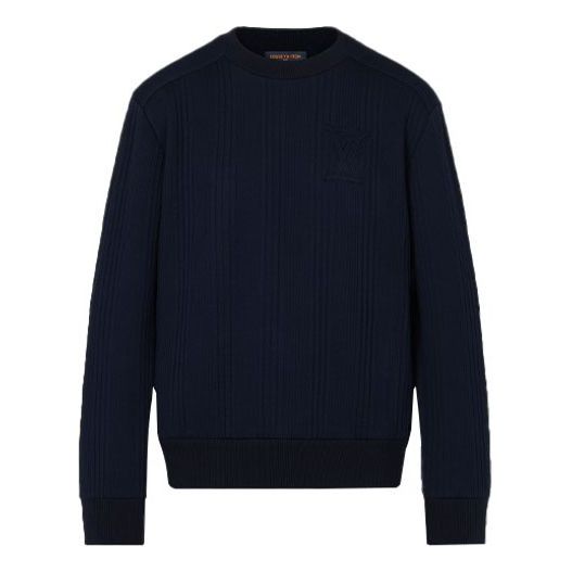 Пуловер Louis Vuitton Louis Vuitton FW21 Ribbed Crewneck Sweater Тъмно синьо | 1A8WTC