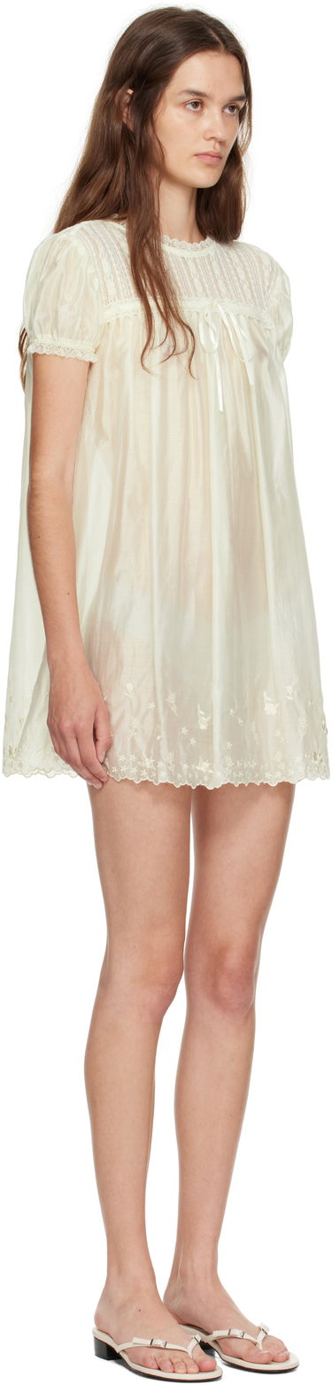 Pокля GUIZIO Guizio Aviva Lace Mini Dress Жълто | P25403W154, 1