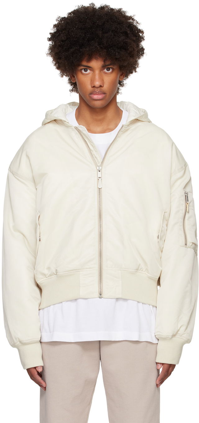 Hooded Broad Bomber Jacket