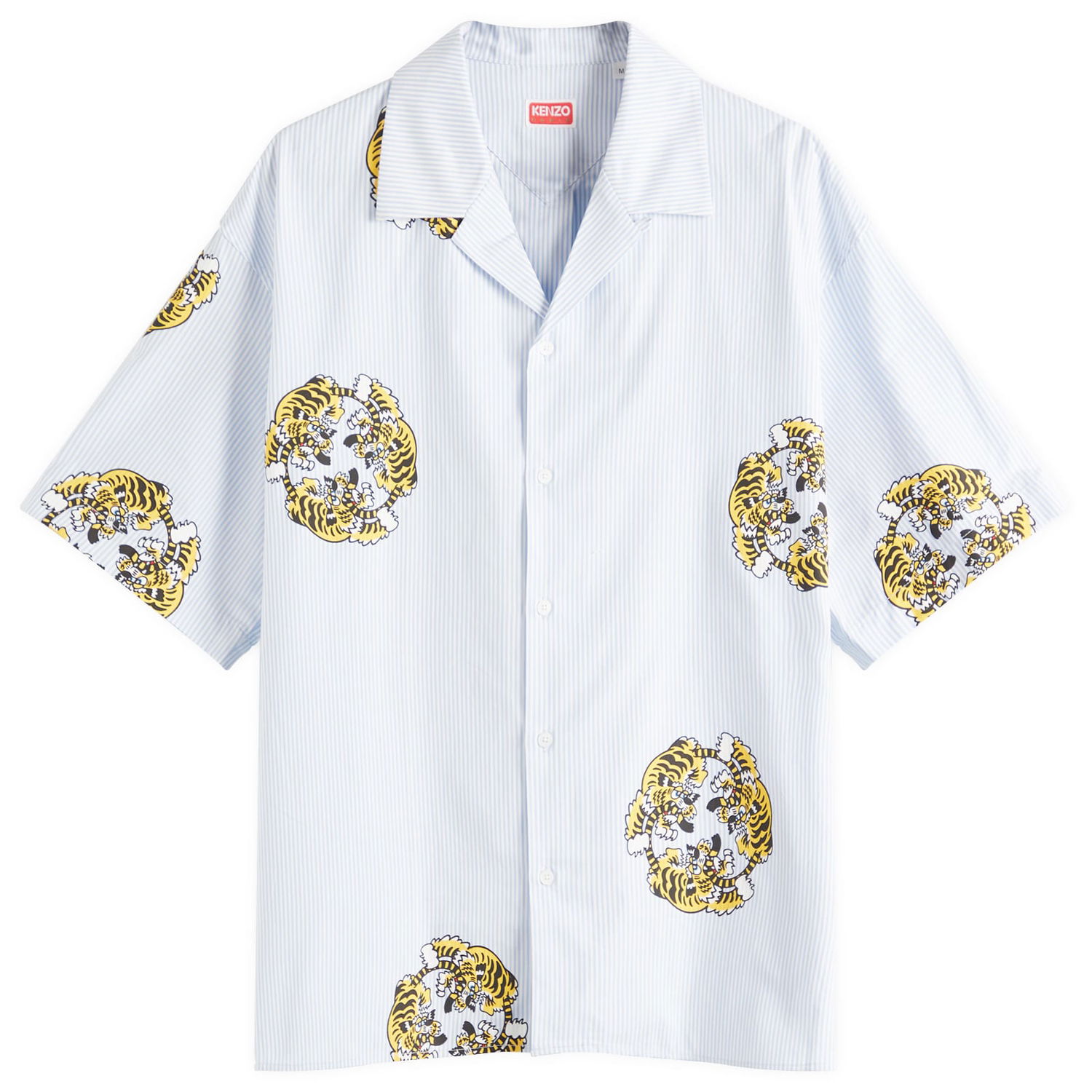 Риза KENZO Verdy Collection Hawaiian Short Sleeve Shirt, Size Large Синьо | FF55CH1309A5-64, 1