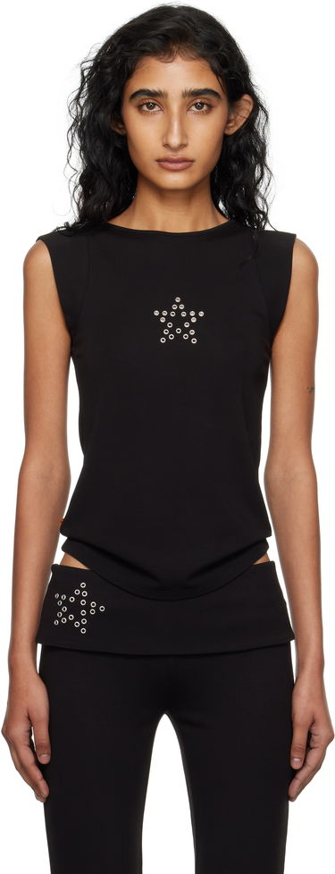 Потник Miaou Miaou Lucia Eyelet Tank Top Черно | 7197HJBSSB, 0