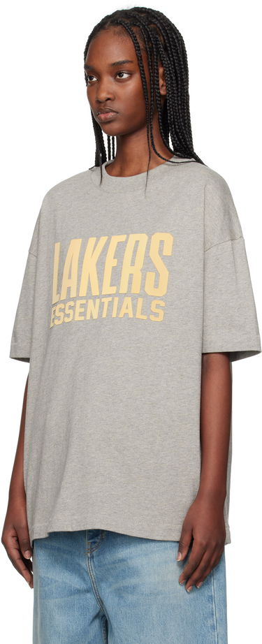 Тениска Fear of God Fear of God ESSENTIALS NBA Lakers Short Sleeve T-Shirt Сиво | 125AL244106F, 3