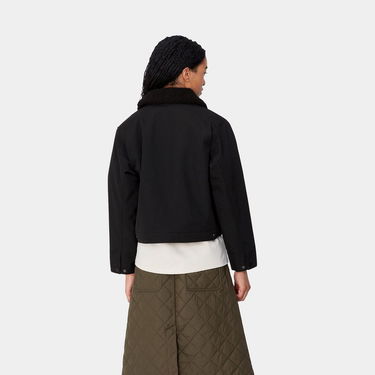Яке бомбър Carhartt WIP Newkirk Black Jacket with Faux Fur Collar Черно | I033880_5, 1