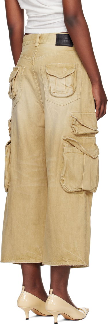 Карго панталони R13 R13 Cropped Multi Pocket Cargo Pants Бежово | R13WD246-D235A, 2