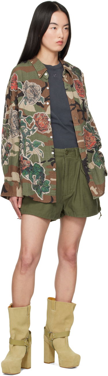 Къси панталони R13 R13 Loose Marianne Cargo Shorts Зелено | R13WD175-D311A, 3