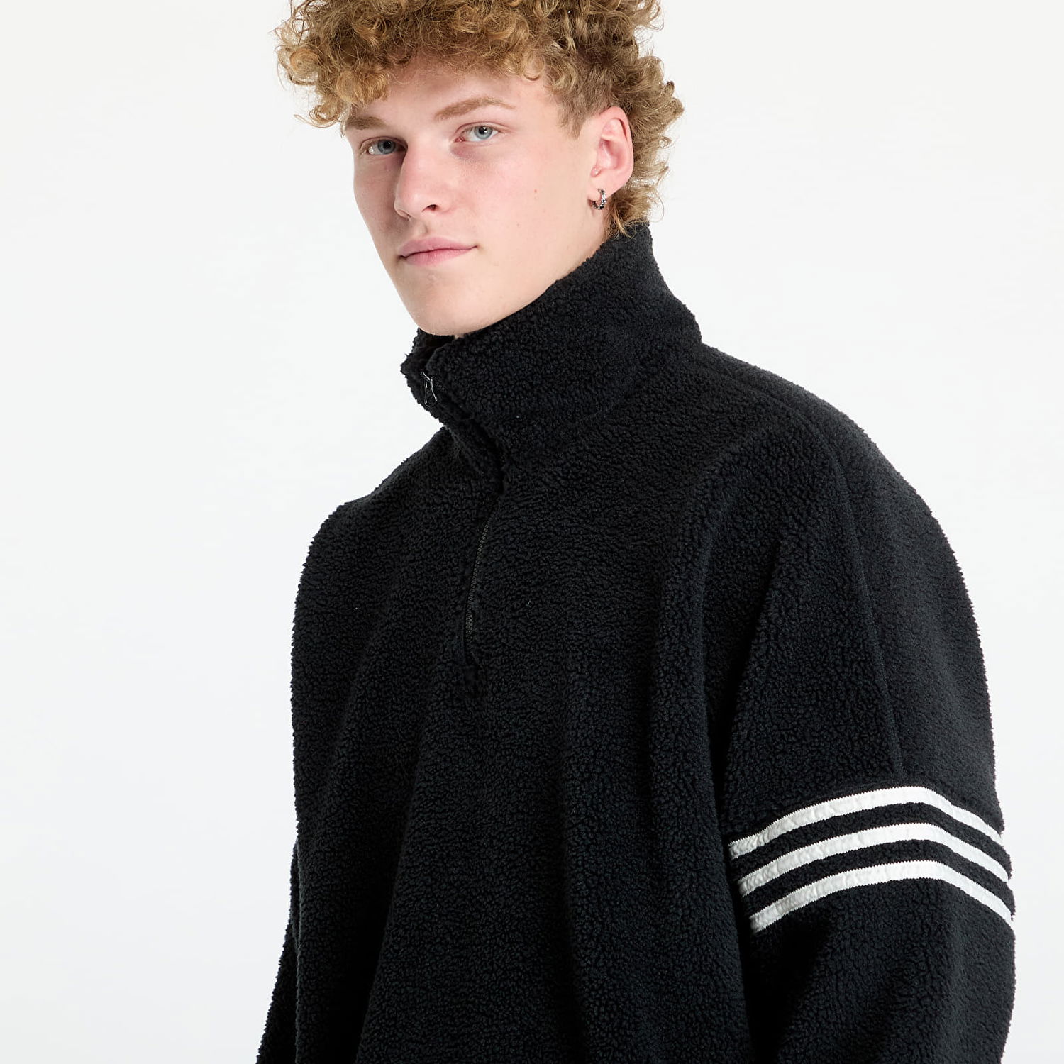 Суитчър adidas Originals Neuclassic Polarfleece 1/2 Zip Sweatshirt Black Черно | IW0976, 1