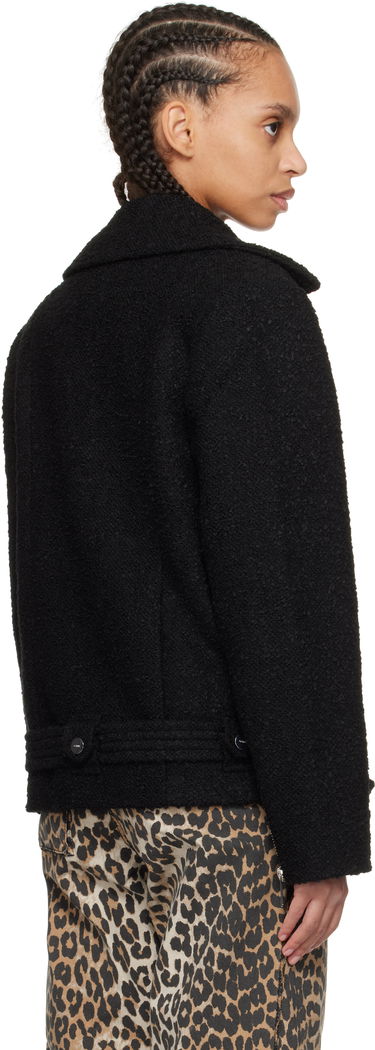 Яке GANNI GANNI Textured Boucle Wool Jacket Черно | W0026, 2