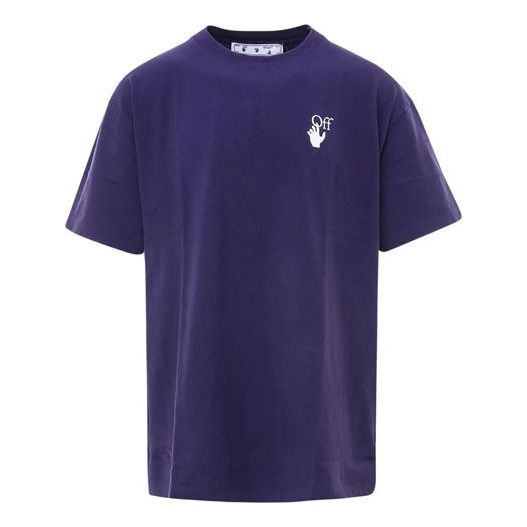 Тениска Off-White Off-White Marker Over T-Shirt Лилаво | OMAA038R21JER0024632