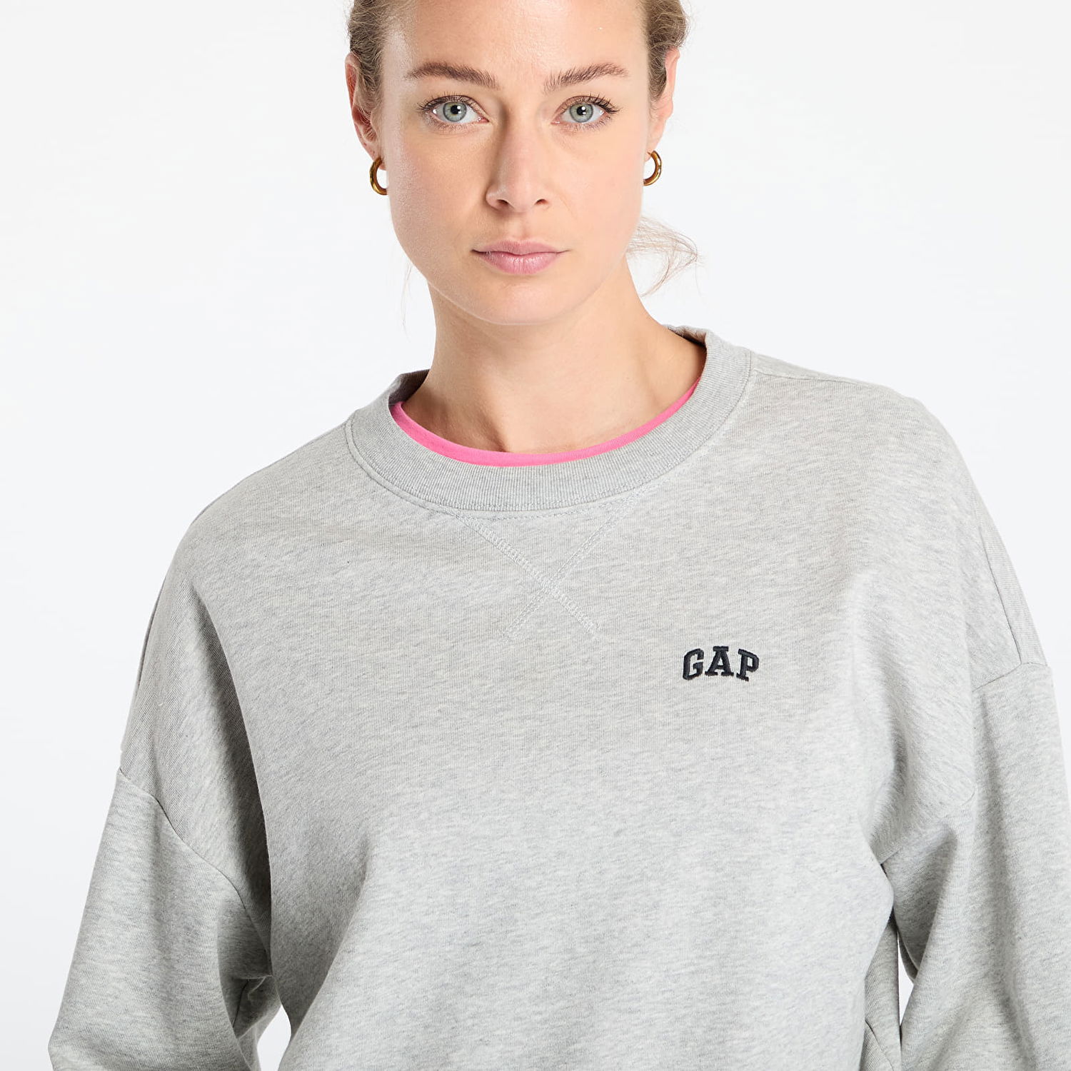 Суитчър GAP Oversized Logo Sweatshirt Сиво | 476351-02, 1