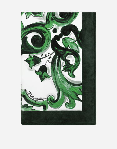 Аксесоари Dolce & Gabbana Dolce & Gabbana Terry Cotton Beach Towel with Green Floral Print Зелено | TCF013TCAHDUV001, 1