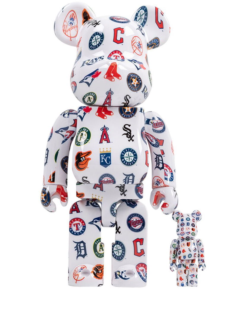 Колекционерско Medicom Toy MLB American League BE@RBRICK 100% & 400% figure set - White Бяло | MEDI294020850513