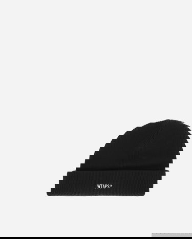 Шапка WTAPS Ribbed Knit Beanie Черно | 242MADT-HT04 001, 0
