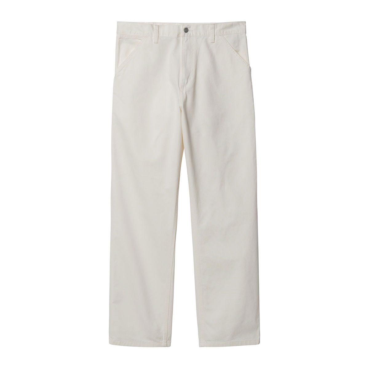 Панталони Carhartt WIP Single Knee Pant "Off-White rinsed" Бяло | I031499_350_02, 1