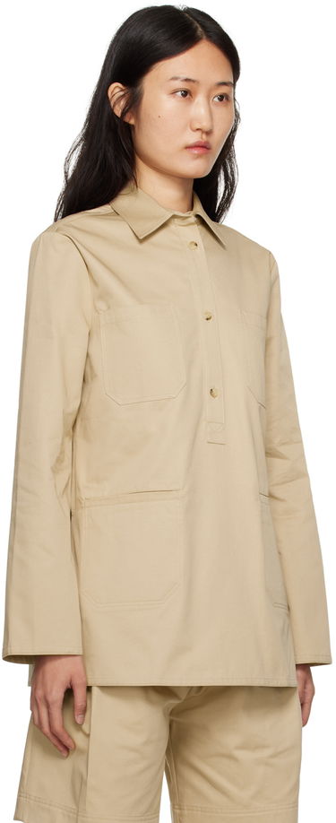 Риза TOTEME Long Sleeve Utility Top Бежово | 233-5060-264, 1