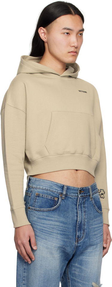 Суитчър We11done We11done Teddy Twins Cropped Hoodie Бежово | WD-TH0-25-841-U-KK, 1