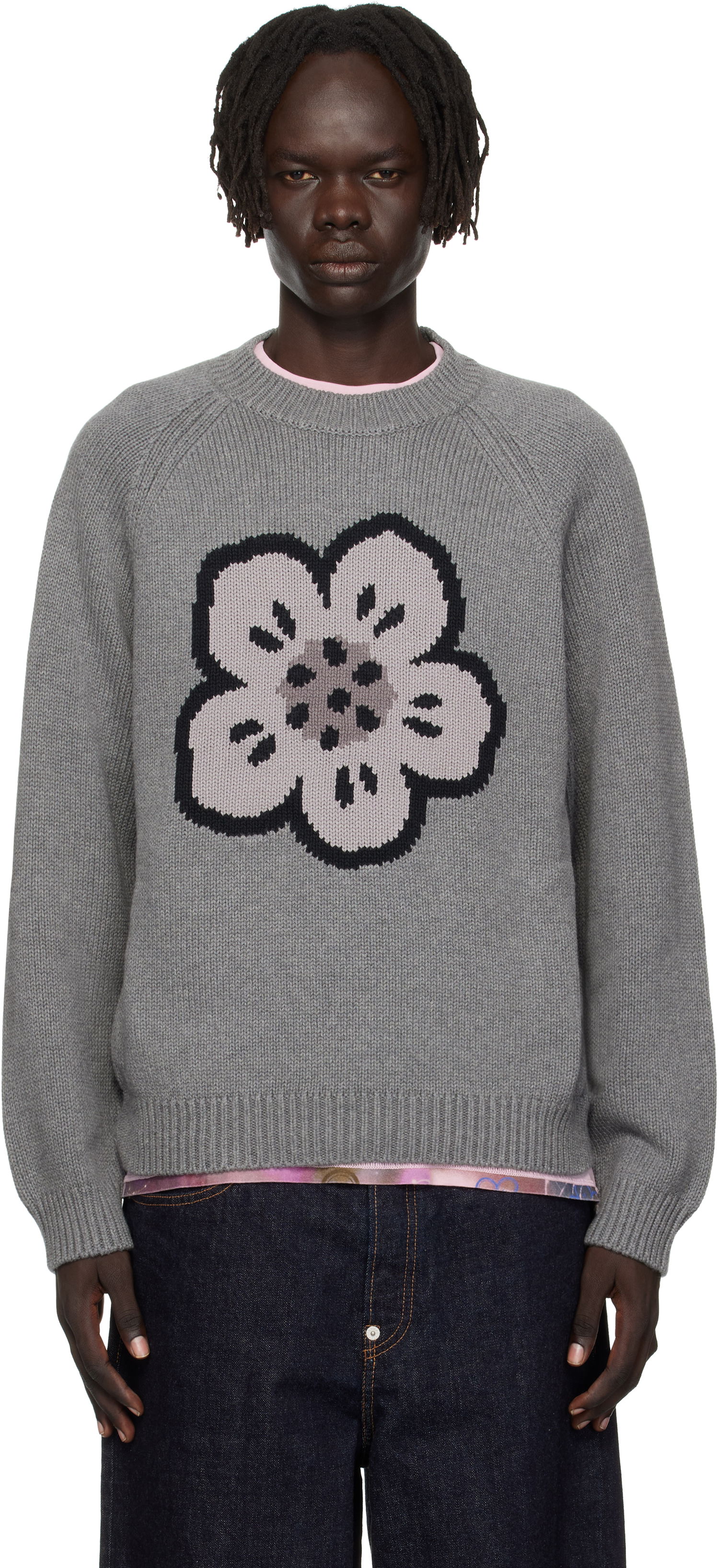 Пуловер KENZO Kenzo Paris 'Boke Flower' Sweater Сиво | FF65PU7443LA, 0