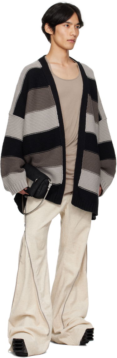 Пуловер Rick Owens Rick Owens Concordians Pitti Striped Knit Cardigan Многоцветен | RU02E1685 KWV, 3