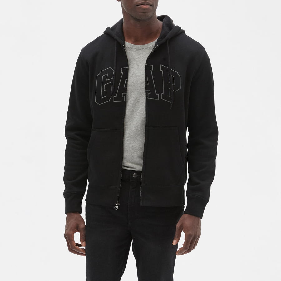 Суитчър GAP Heritage Logo FZ Hoodie Черно | 499917-06, 0