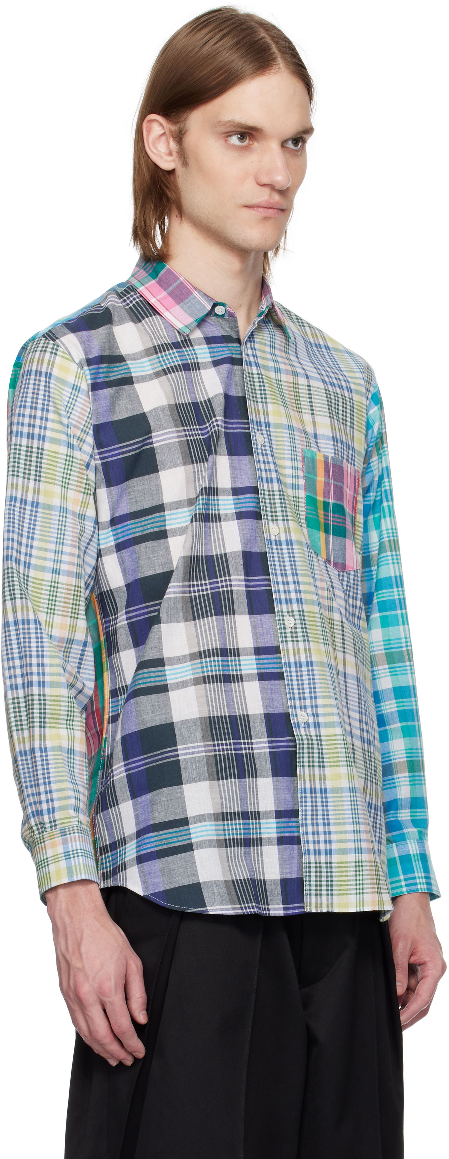 Риза Comme des Garçons Comme des Garçons Shirt Yarn Dyed Check Poplin Shirt Многоцветен | FO-B008-051, 1