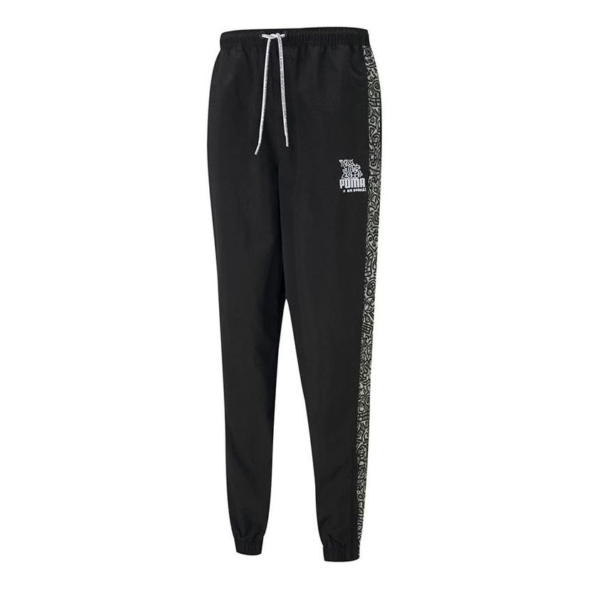 Спортни панталони Puma Mr Doodle Crossover Drawstring Woven Pants Черно | 598684-01