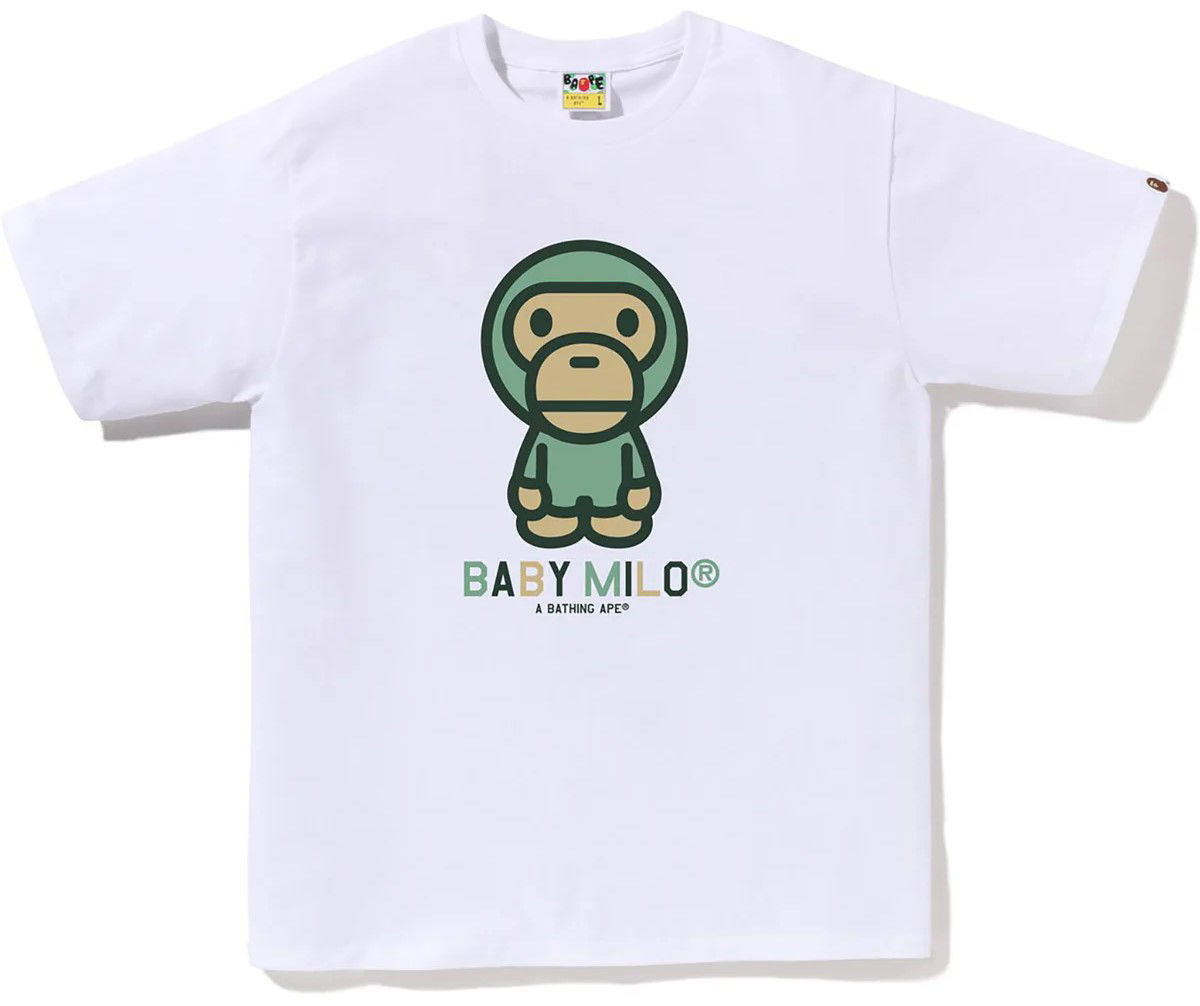 Тениска BAPE A Bathing Ape Baby Milo Graphic T-Shirt M Бяло | 002TEJ801007M-WHT, 0