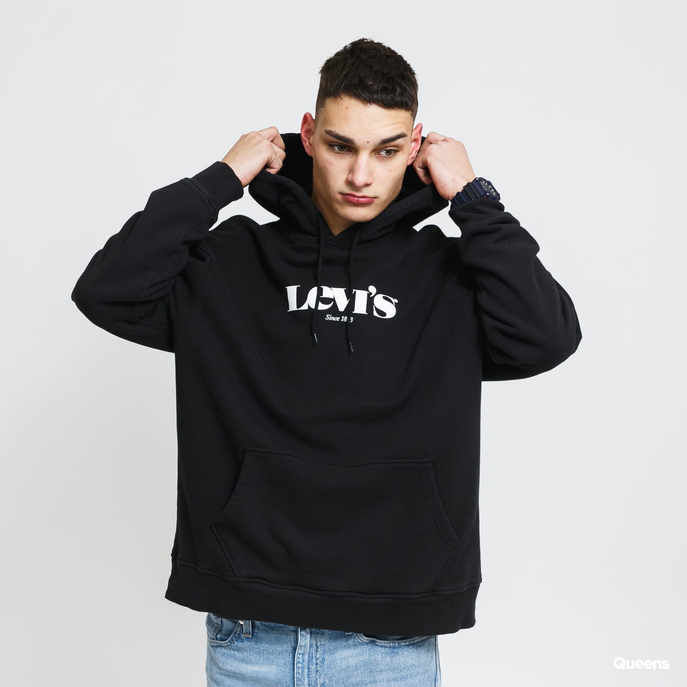 Суитчър Levi's Relaxed T2 Graphic Logo Hoodie Черно | 38479-0039, 0