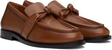 Кецове и обувки Bottega Veneta Bottega Veneta Astaire Knotted Leather Loafers Кафяво | 796696 V4AF0, 3