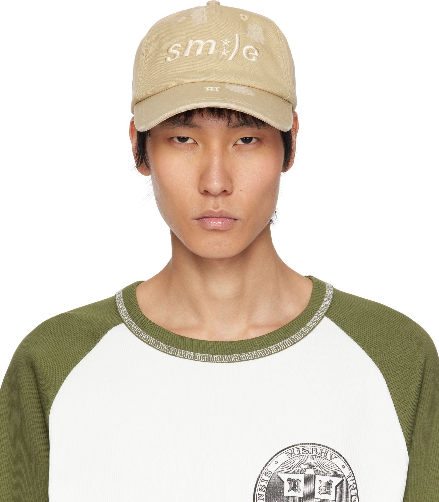 Шапка с козирка MISBHV MISBHV Smile Baseball Cap Бежово | 250A507, 0