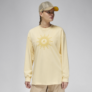 Тениска Jordan Air Jordan WMNS FLIGHT LONGSLEEVE OVERSIZED TEE 'Heiress of Optimism' Бежово | FN5356-294, 1