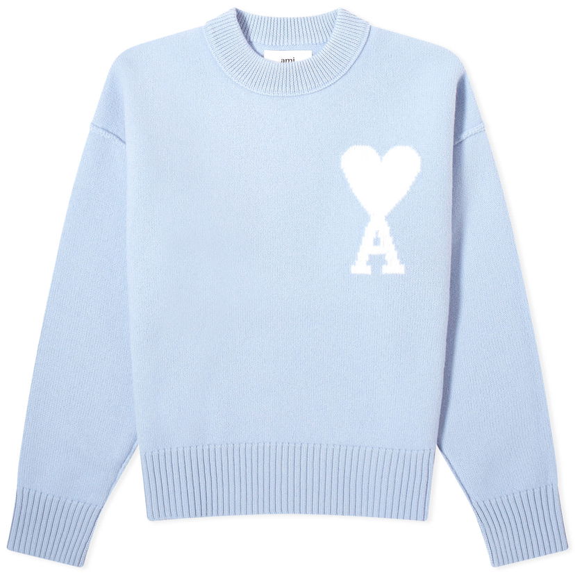 Пуловер AMI Paris Off White Big ADC Crew Jumper Синьо | UKS006-018-843