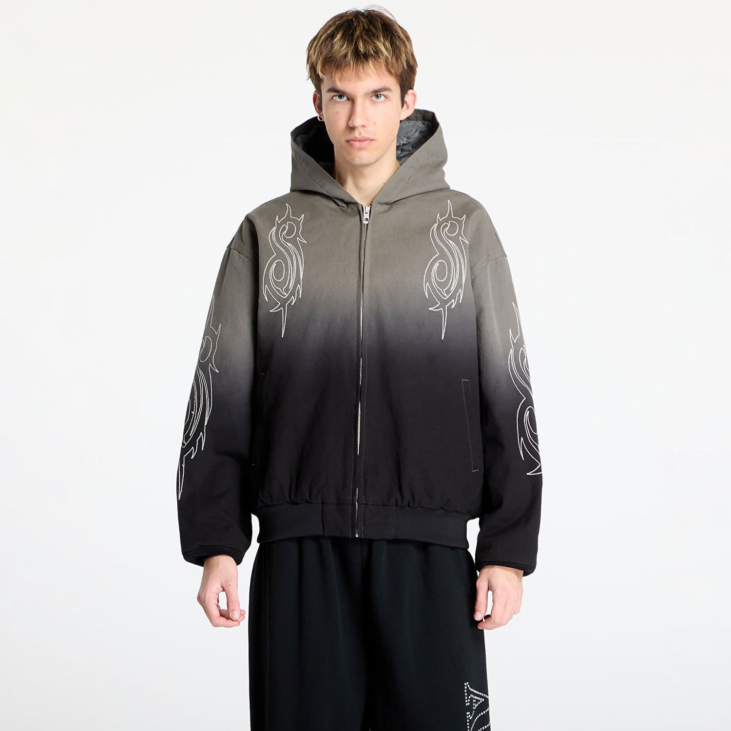 Суитчър Pleasures PLEASURES x Slipknot Star Hooded Jacket Сиво | P25SK010 GREY, 0