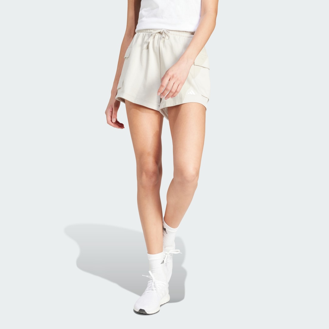 Къси панталони adidas Performance Essentials Small Logo French Terry Cargo Shorts Бежово | JC5699, 0