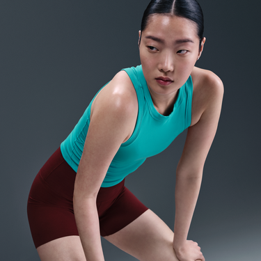 Потник Nike Nike One Fitted Dri-FIT Cropped Tank Top Тюркоазено | FN2806-345, 3
