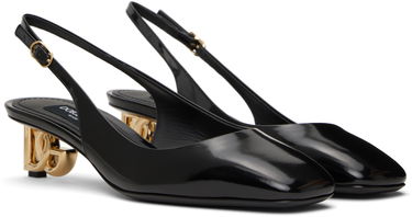Кецове и обувки Dolce & Gabbana Dolce&Gabbana Patent Leather Slingback Heels Черно | CG0913 A1037, 3