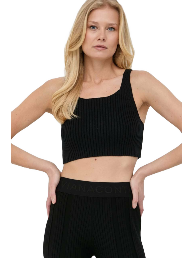 Потник BOSS Organic-Cotton Knitted Top Черно | 50496624