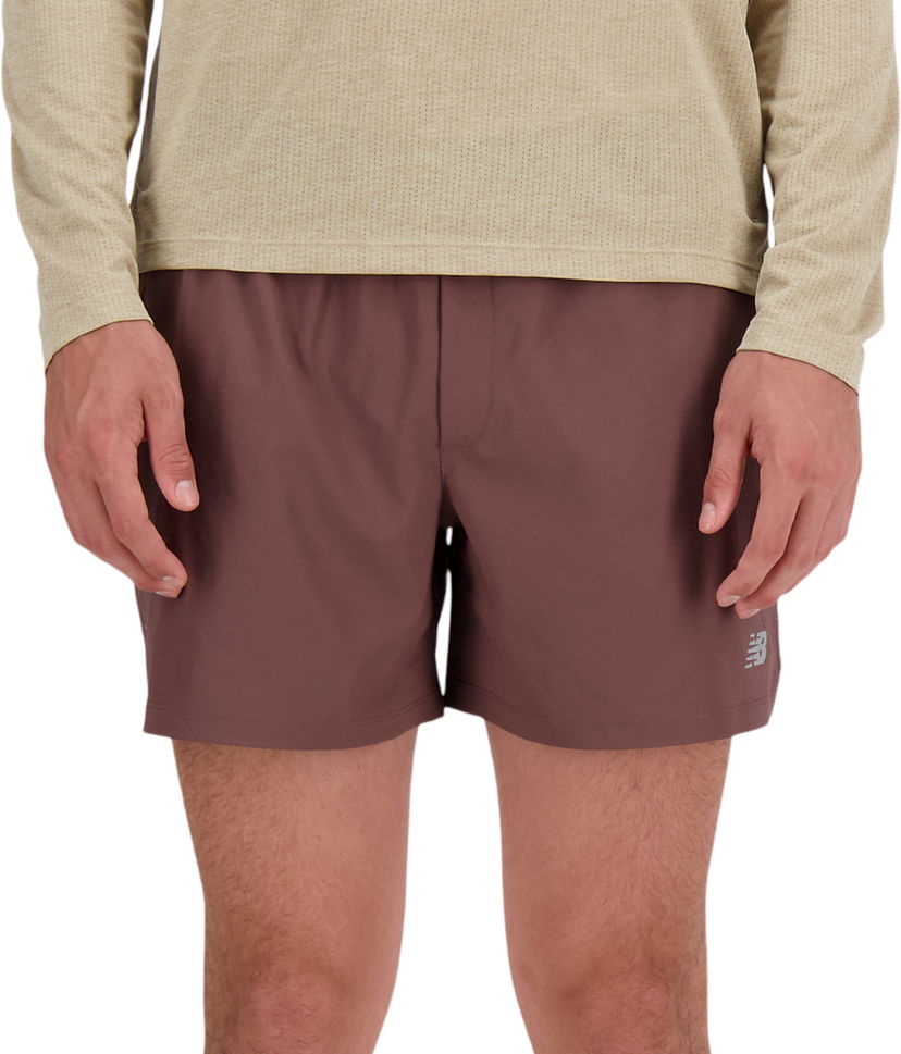 Къси панталони New Balance AC Lined Short 5" Бургунди | ms41290-lie