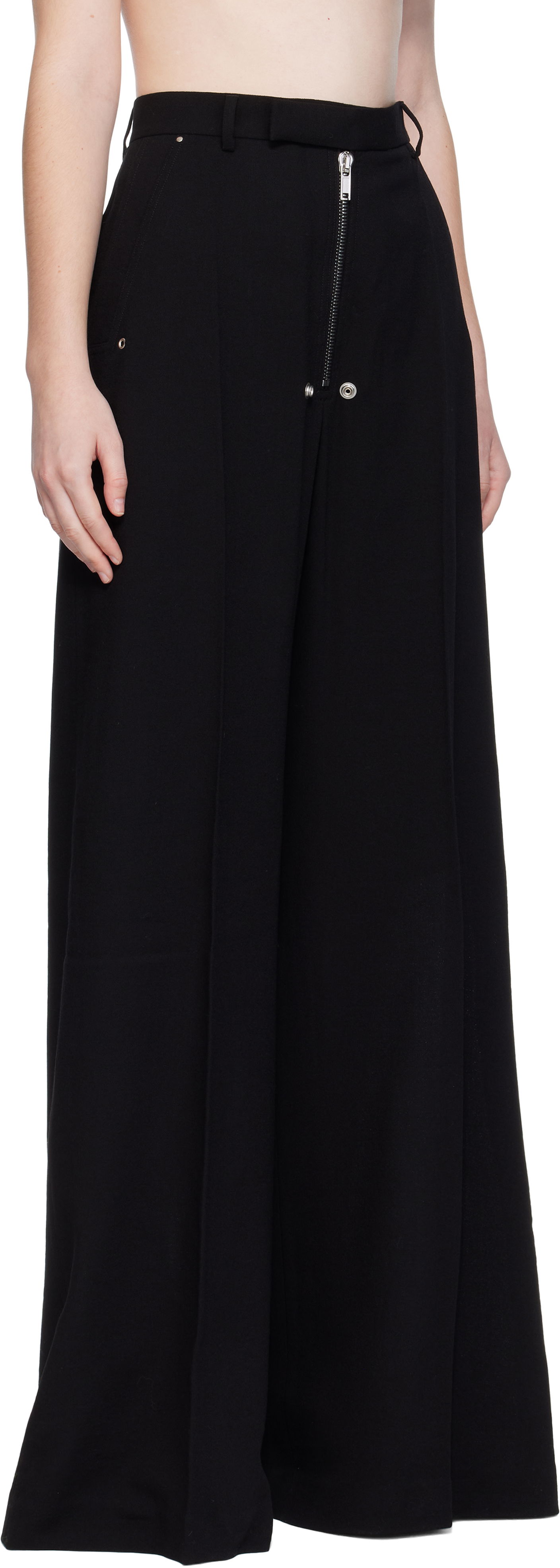 Панталони Rick Owens Rick Owens Concordians Tailored Wide Trousers Черно | RP02E4355 WA, 1